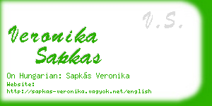 veronika sapkas business card