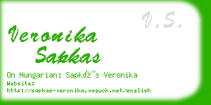 veronika sapkas business card